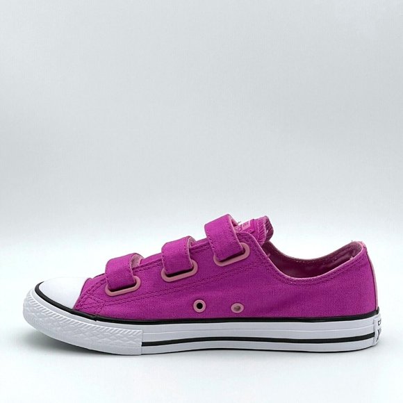 Converse CTAS 3V Ox Low Top Hyper Magenta Big Kid Girl Shoes - Picture 3 of 5